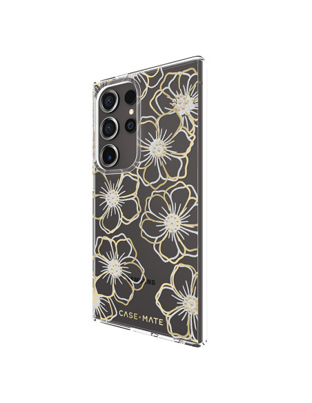 Etui Do Samsung Galaxy S24 Ultra Case-Mate Floral Gems Złoty