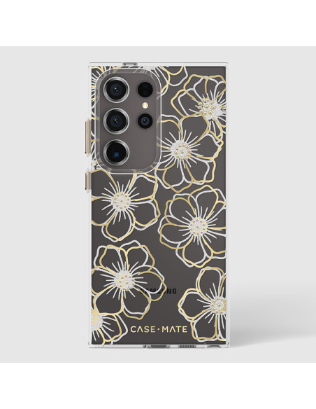 Etui Do Samsung Galaxy S24 Ultra Case-Mate Floral Gems Złoty