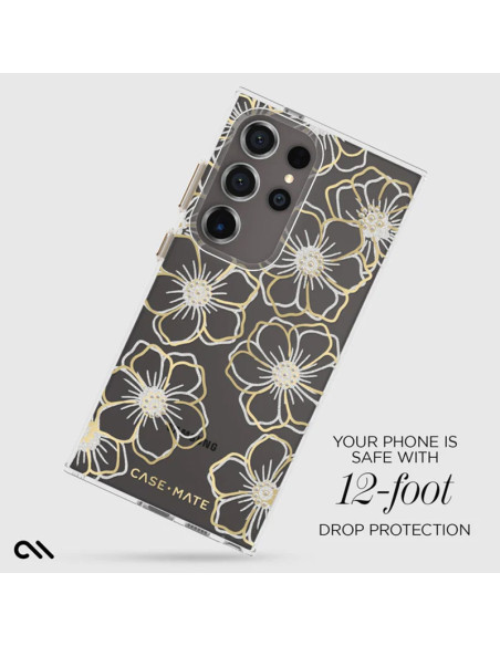 Etui Do Samsung Galaxy S24 Ultra Case-Mate Floral Gems Złoty