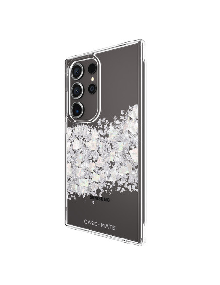 Etui Do Samsung Galaxy S24 Ultra zdobione masą perłową Case-Mate Karat Przezroczysty