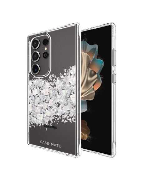 Etui Do Samsung Galaxy S24 Ultra zdobione masą perłową Case-Mate Karat Przezroczysty