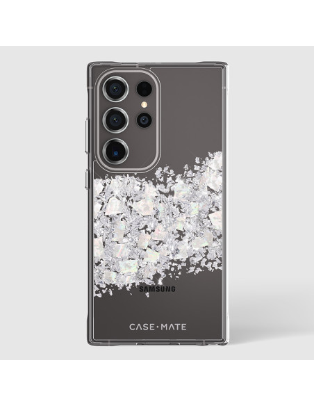 Etui Do Samsung Galaxy S24 Ultra zdobione masą perłową Case-Mate Karat Przezroczysty