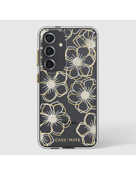 Etui Do Samsung Galaxy S24 Case-Mate Floral Gems Złoty