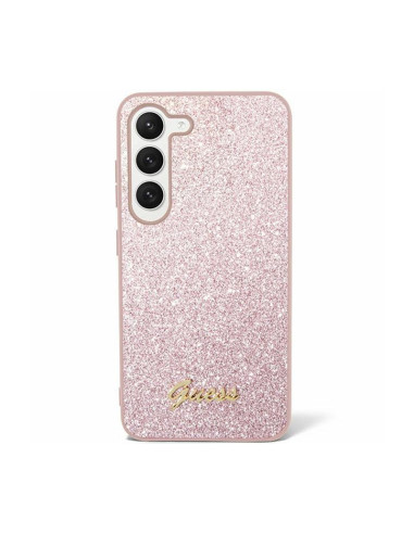 Etui Do Samsung Galaxy S24 Guess Glitter Flakes Metal Logo Case Różowy