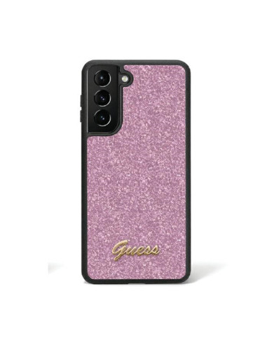 Etui Do Samsung Galaxy S24 Guess Glitter Flakes Metal Logo Case Fioletowy