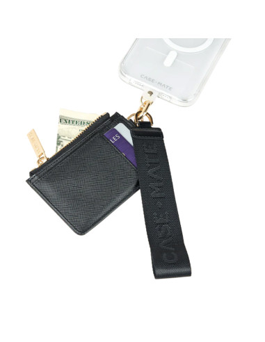 Uniwersalny pasek do telefonu z portfelem Case-Mate Essential Phone Strap with Wallet Czarny