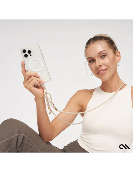 Pasek na ramię do telefonu Case-Mate Phone Crossbody Rope Beżowy
