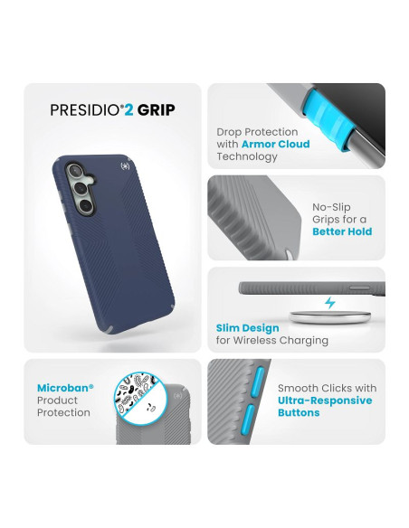 Etui Do Samsung Galaxy S23 FE Speck Presidio2 Grip Niebieski