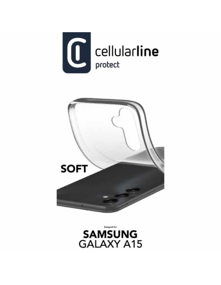 Etui Do Samsung Galaxy A15 4G / 5G Cellularline Soft Przezroczysty