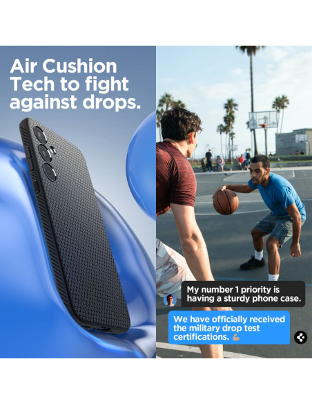 Etui Do Galaxy A35 5G Spigen Liquid Air Czarny Matowy