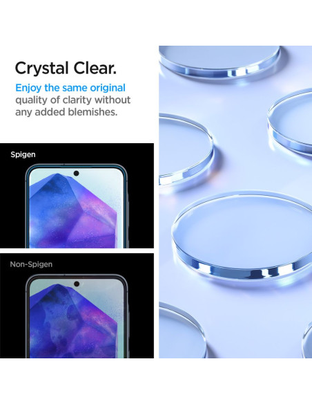 2x Szkło Hartowane Spigen Alm Glas.Tr Galaxy A55 5G