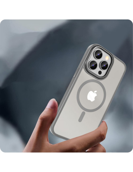 Etui Do iPhone 15 Pro Max Tech-Protect Magmat ”2” Magsafe Szary Matowy