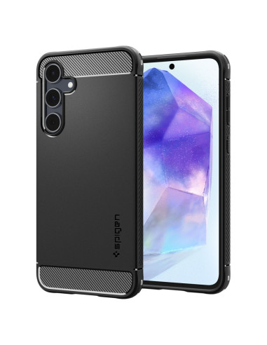 Etui Do Galaxy A55 5G Spigen Rugged Armor Czarny Matowy