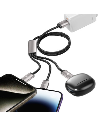 Kabel 3w1 Lightning / Typ-C / Micro-USB...