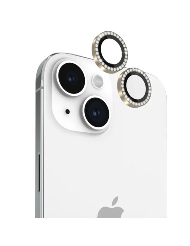 Szkło ochronne na obiektyw aparatu iPhone 15 / 15 Plus Kate Spade New York Aluminum Ring Lens Protector Złoty