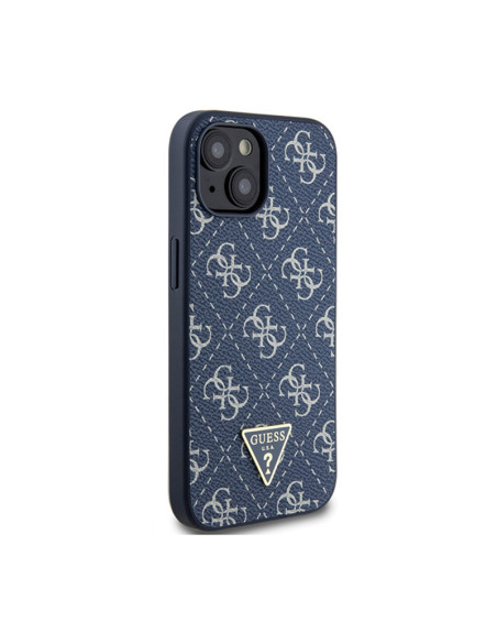 Etui Do iPhone 15 Plus Guess 4G Triangle Metal Logo Niebieski