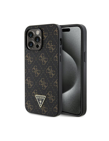 Etui Do iPhone 15 Pro Max Guess 4G Triangle Metal Logo Czarny