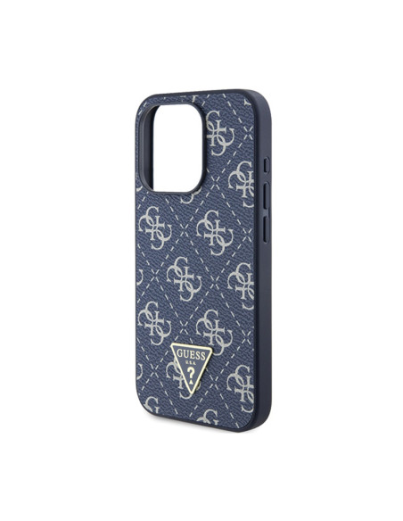 Etui Do iPhone 15 Pro Guess 4G Triangle Metal Logo Niebieski