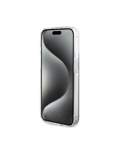 Etui Do iPhone 15 Pro Guess IML 4G Gold Stripe Czarny