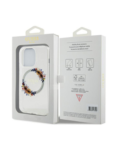 Etui Do iPhone 15 Pro Guess IML Flowers Wreath...