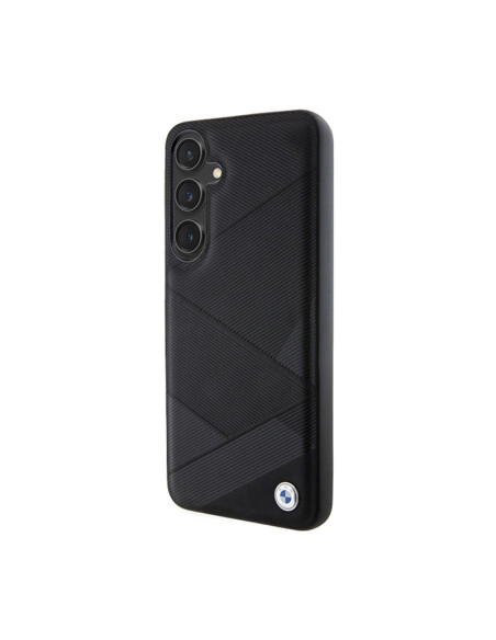 Etui Do Samsung Galaxy S24+ BMW Signature Leather Crossing Lines Pattern Czarny