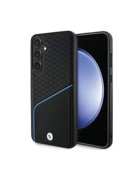 Etui Do Samsung Galaxy S24+ BMW Signature Leather Textured & Line MagSafe Czarny