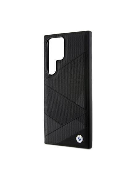Etui Do Samsung Galaxy S24 Ultra BMW Signature Leather Crossing Lines Pattern Czarny
