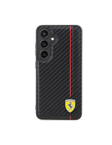 Etui Do Samsung Galaxy S24+ Ferrari Carbon Printed Line Czarny
