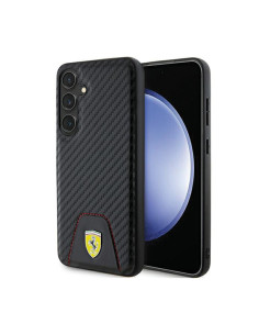 Etui Do Samsung Galaxy S24+ Ferrari Carbon Stitched Bottom Czarny