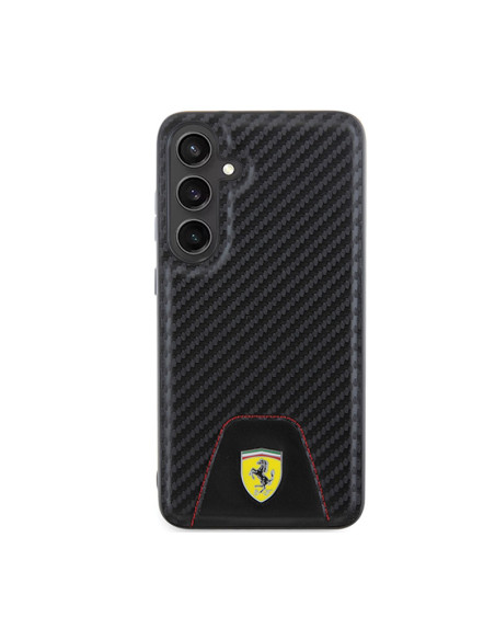Etui Do Samsung Galaxy S24+ Ferrari Carbon Stitched Bottom Czarny