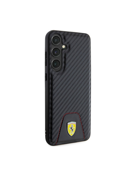 Etui Do Samsung Galaxy S24+ Ferrari Carbon Stitched Bottom Czarny