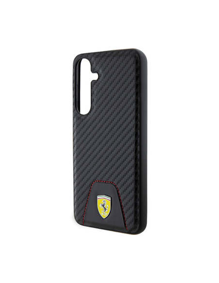 Etui Do Samsung Galaxy S24+ Ferrari Carbon Stitched Bottom Czarny