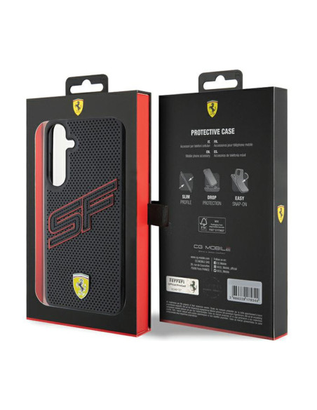Etui Do Samsung Galaxy S24+ Ferrari Big SF Perforated Czarny