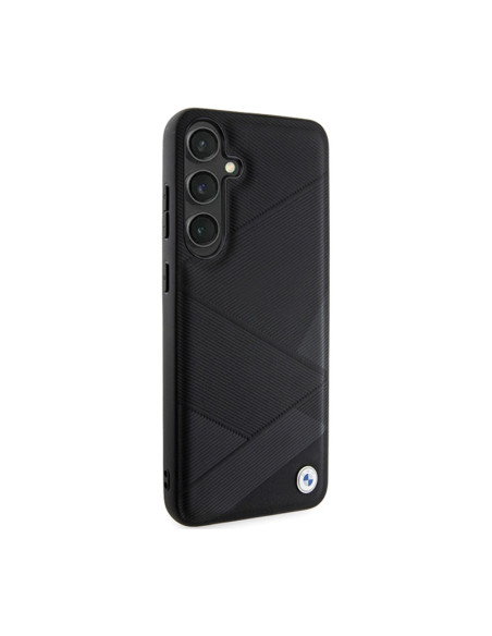 Etui Do Samsung Galaxy S24 BMW Signature Leather Crossing Lines Pattern Czarny