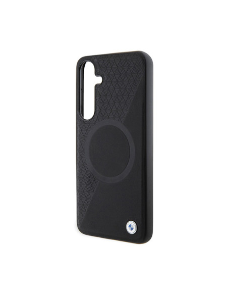 Etui Do Samsung Galaxy S24 BMW Leather Half Textured & Circle MagSafe Czarny