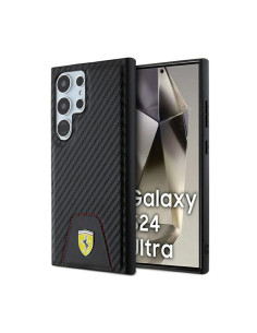 Etui Do Samsung Galaxy S24 Ultra Ferrari Carbon Stitched Bottom Czarny