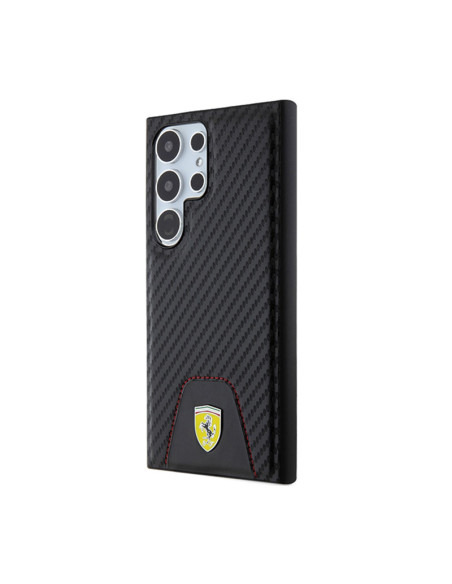 Etui Do Samsung Galaxy S24 Ultra Ferrari Carbon Stitched Bottom Czarny