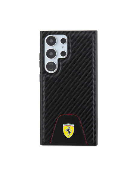 Etui Do Samsung Galaxy S24 Ultra Ferrari Carbon Stitched Bottom Czarny