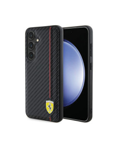 Etui Do Samsung Galaxy S24 Ferrari Carbon Printed Line Czarny