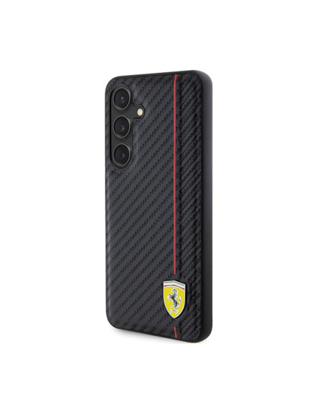Etui Do Samsung Galaxy S24 Ferrari Carbon Printed Line Czarny