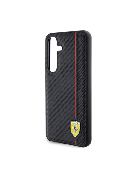 Etui Do Samsung Galaxy S24 Ferrari Carbon Printed Line Czarny