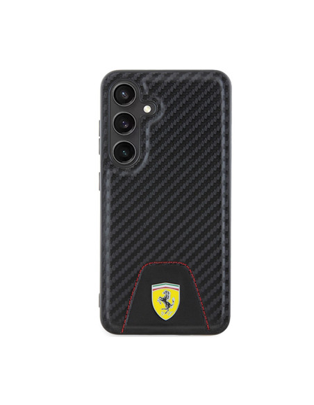 Etui Do Samsung Galaxy S24 Ferrari Carbon Stitched Bottom Czarny