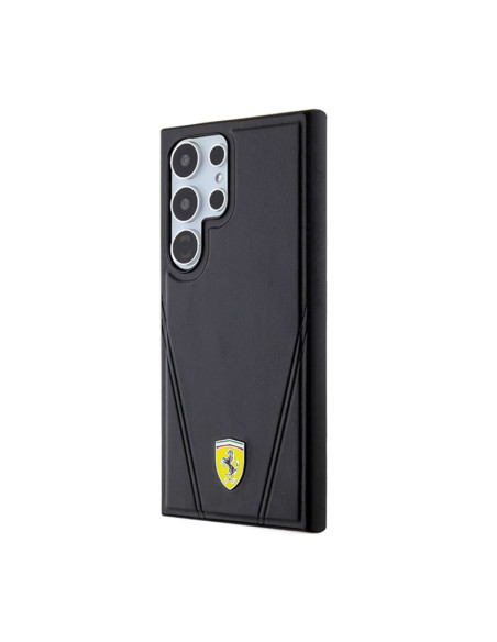 Etui Do Samsung Galaxy S24 Ultra Ferrari Hot Stamp V Lines MagSafe Czarny