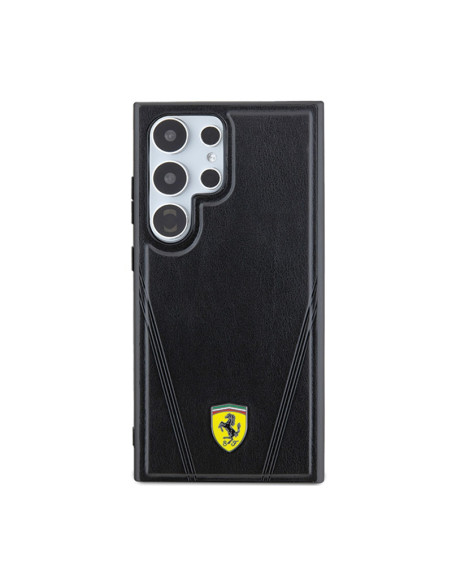 Etui Do Samsung Galaxy S24 Ultra Ferrari Hot Stamp V Lines MagSafe Czarny