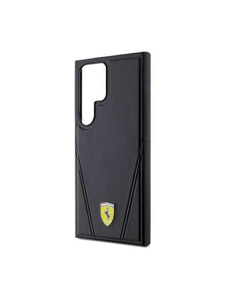 Etui Do Samsung Galaxy S24 Ultra Ferrari Hot Stamp V Lines MagSafe Czarny