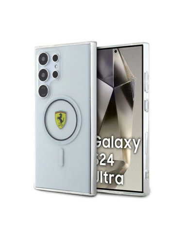Etui Do Samsung Galaxy S24 Ultra Ferrari IML Transp Inner Circle Line MagSafe Przezroczysty