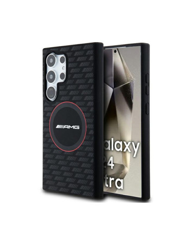 Etui Do Samsung Galaxy S24 Ultra AMG Silicone Carbon Pattern MagSafe Czarny