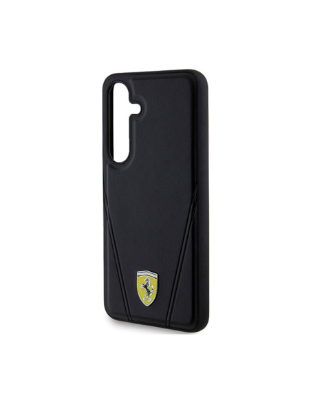 Etui Do Samsung Galaxy S24 Ferrari Hot Stamp V Lines MagSafe Czarny