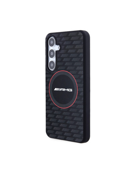 Etui Do Samsung Galaxy S24 AMG Silicone Carbon Pattern MagSafe Czarny