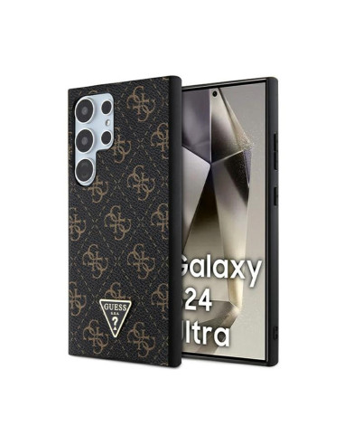 Etui Do Samsung Galaxy S24 Ultra Guess 4G Triangle Metal Logo Czarny